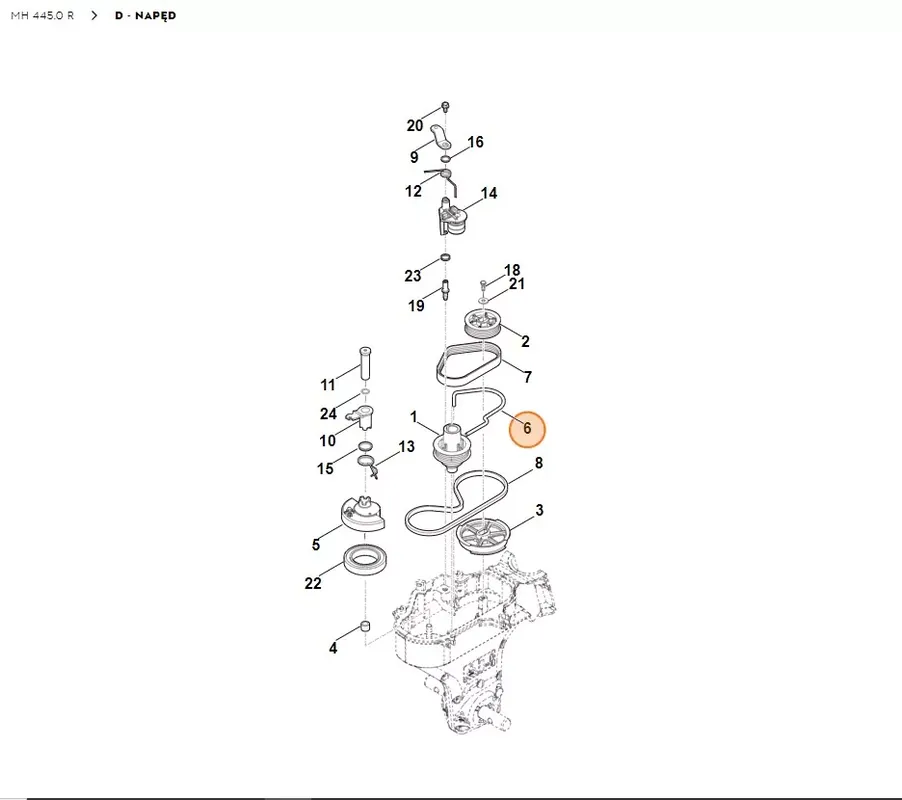 Cena specjalna - STIHL Glebogryzarka MH445.0 Prowadnik paska 6241 711 3910